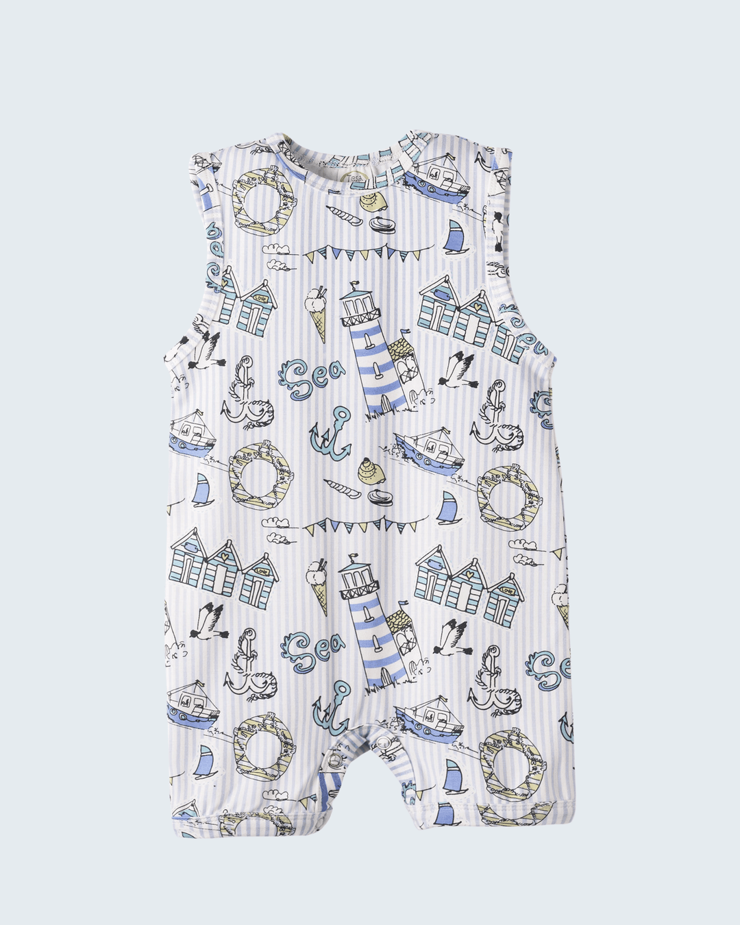 Seashore Bamboo Shortall Romper