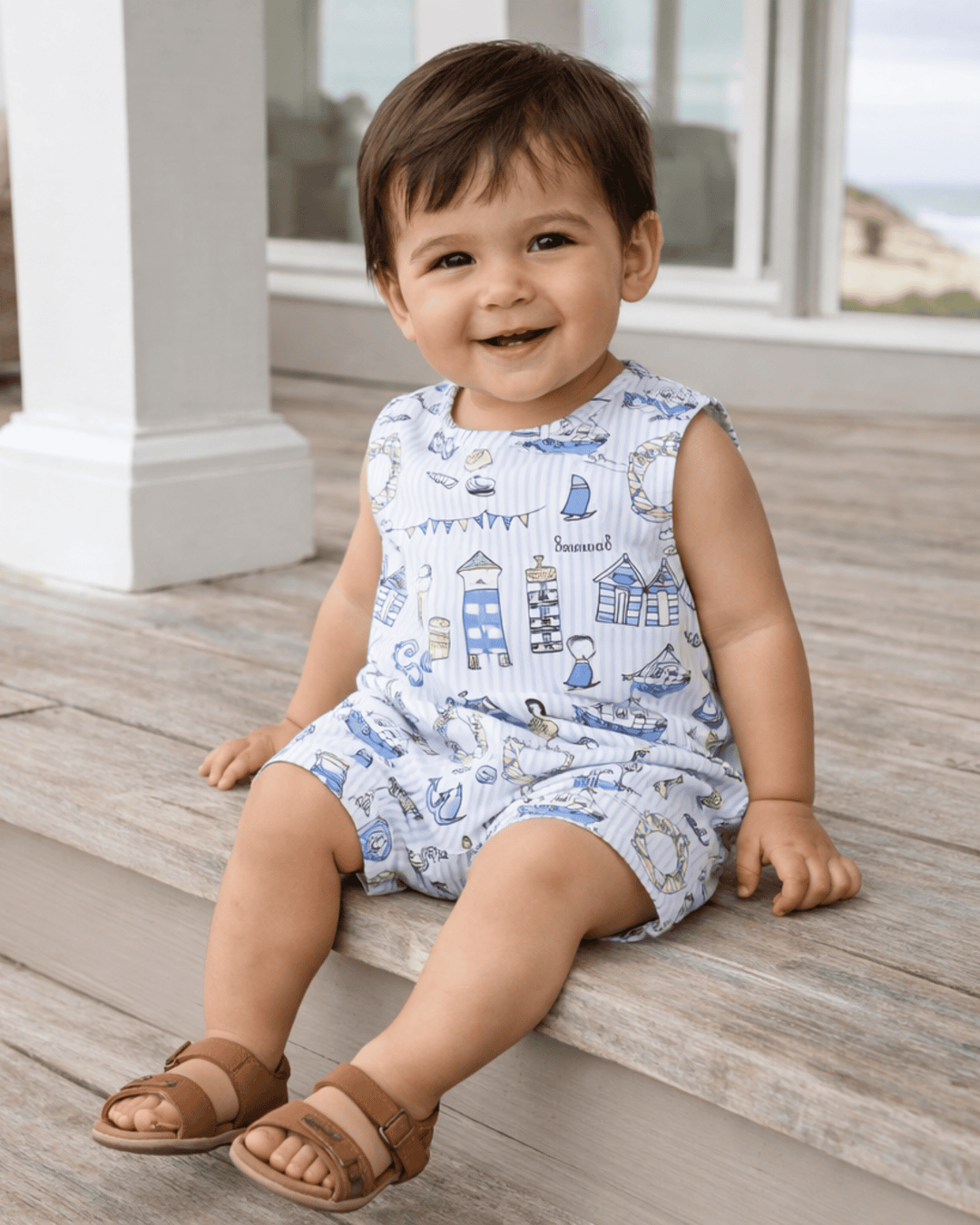 Seashore Bamboo Shortall Romper