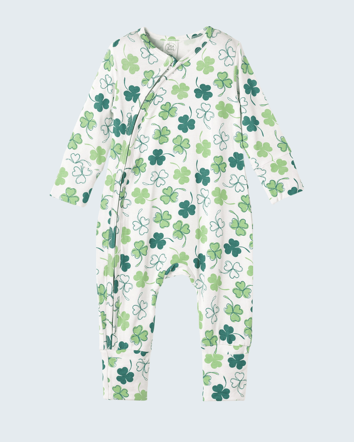 Clover bamboo zipper romper