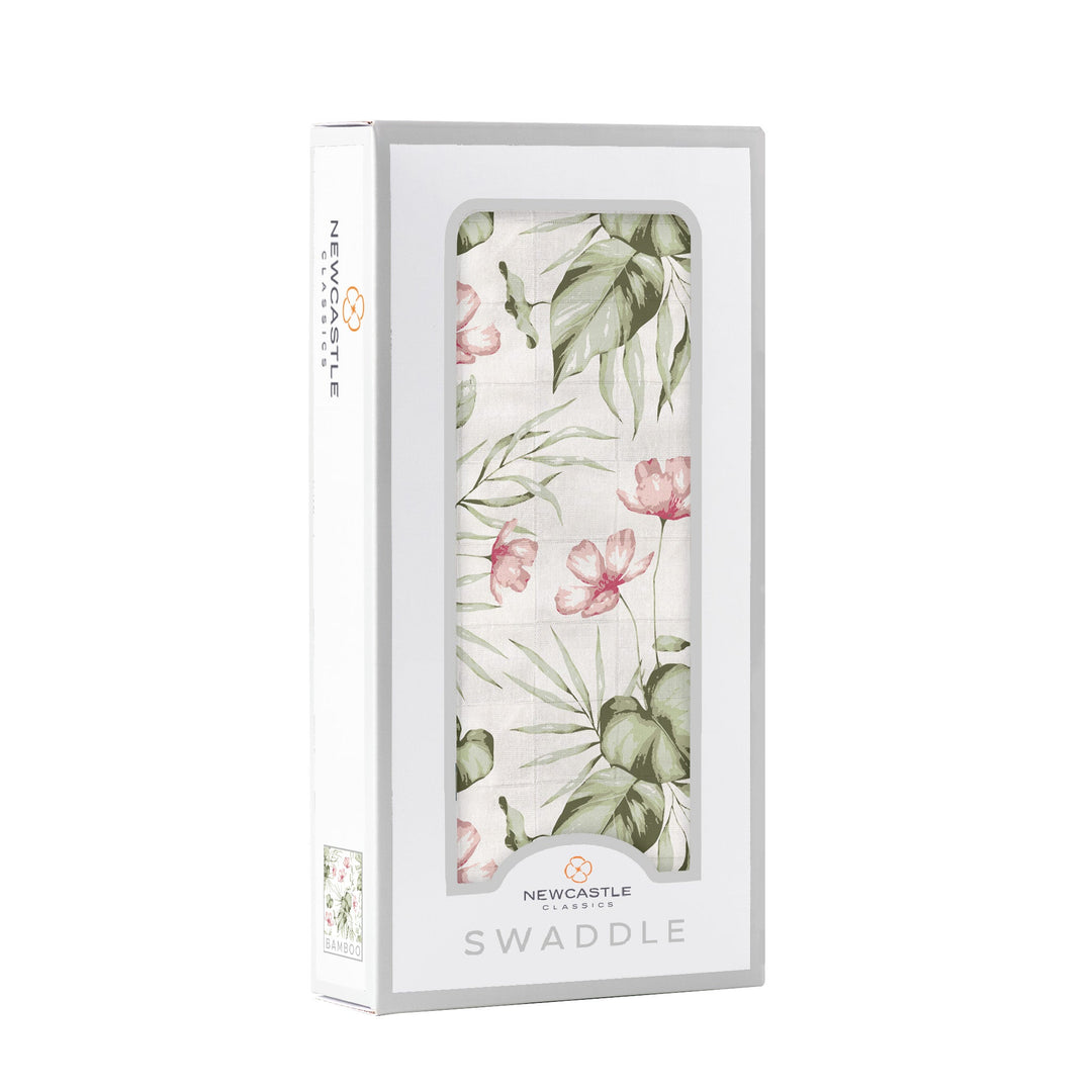 Silver Pink Orchid Swaddle