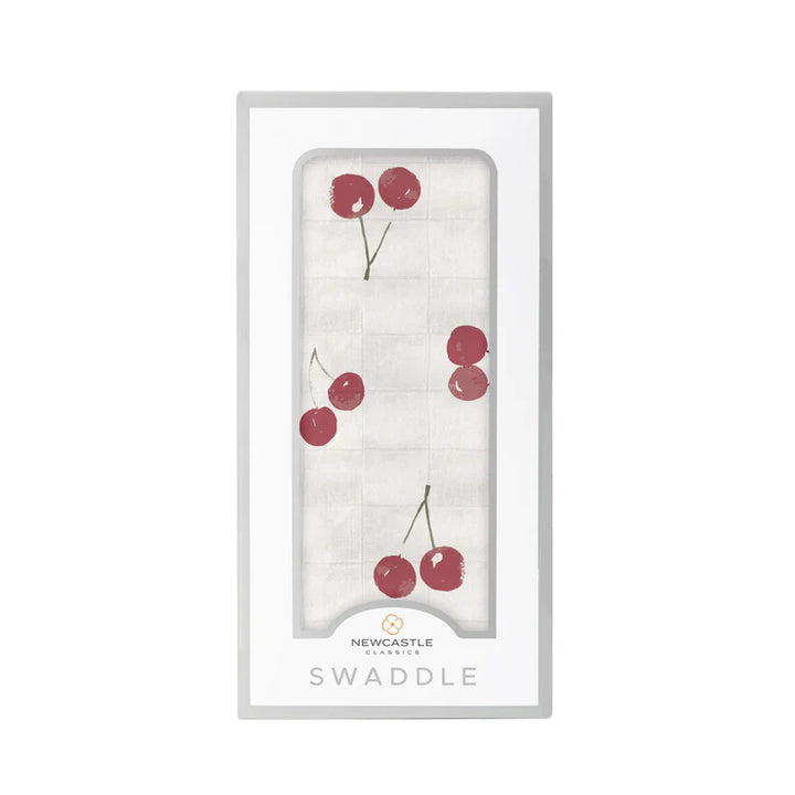 Sweetheart Cherry Bamboo Swaddle