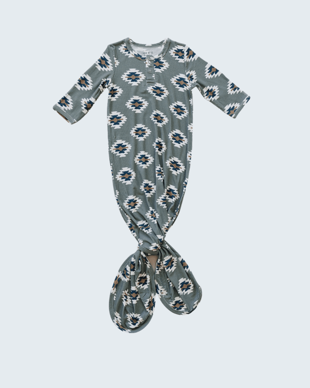 Baby onesie with a floral pattern on a white background