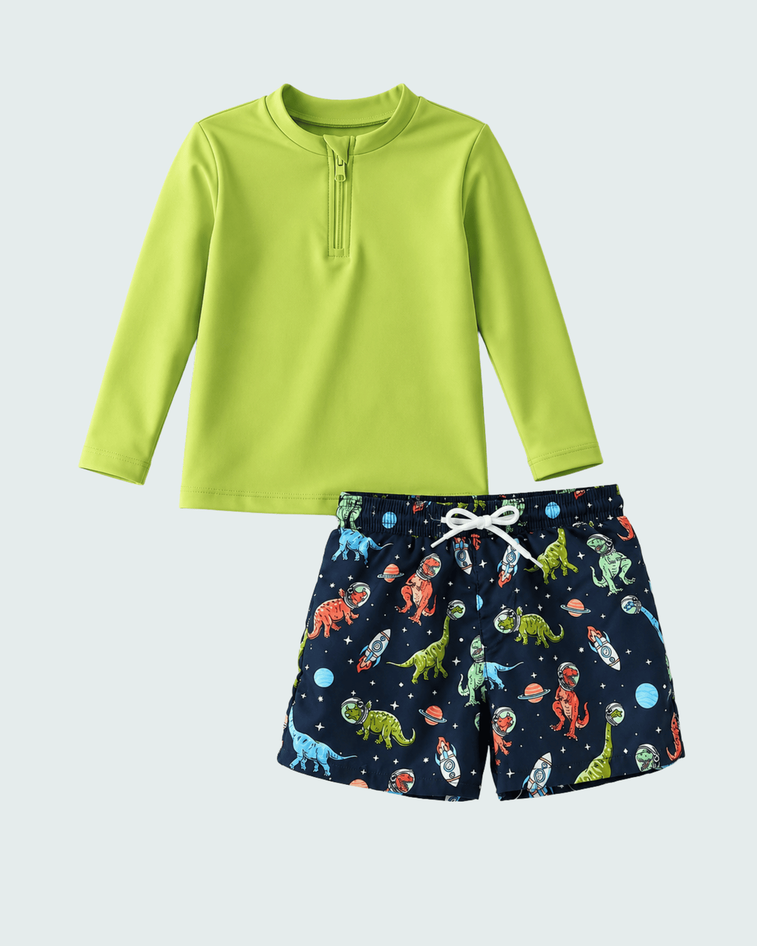 Space Dinosaur Two Piece Swimsuit for boys