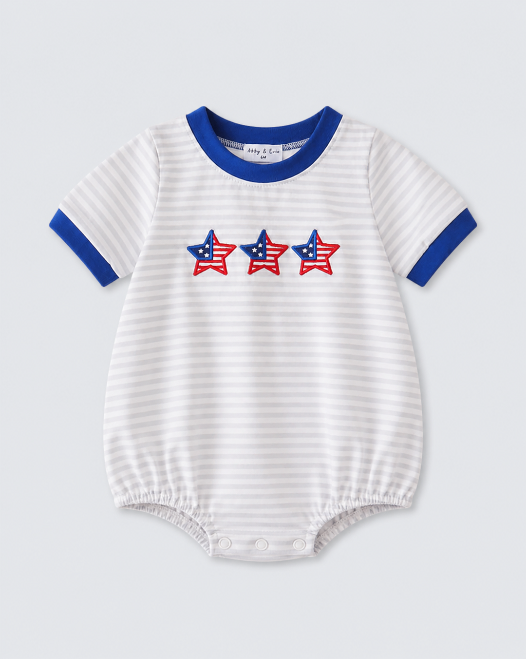 Star Applique Stripe Bubble