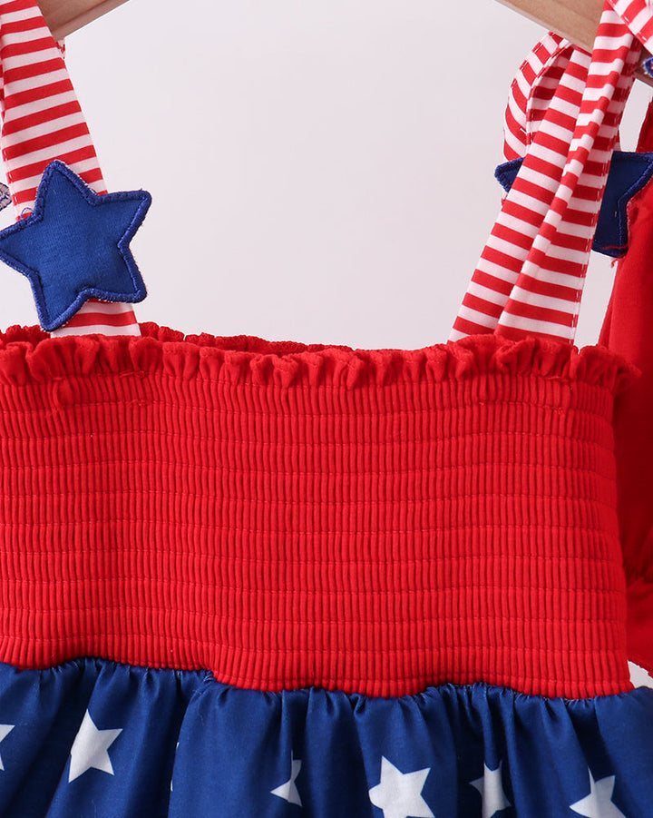 Star Smocked Ruffle Shorts Set
