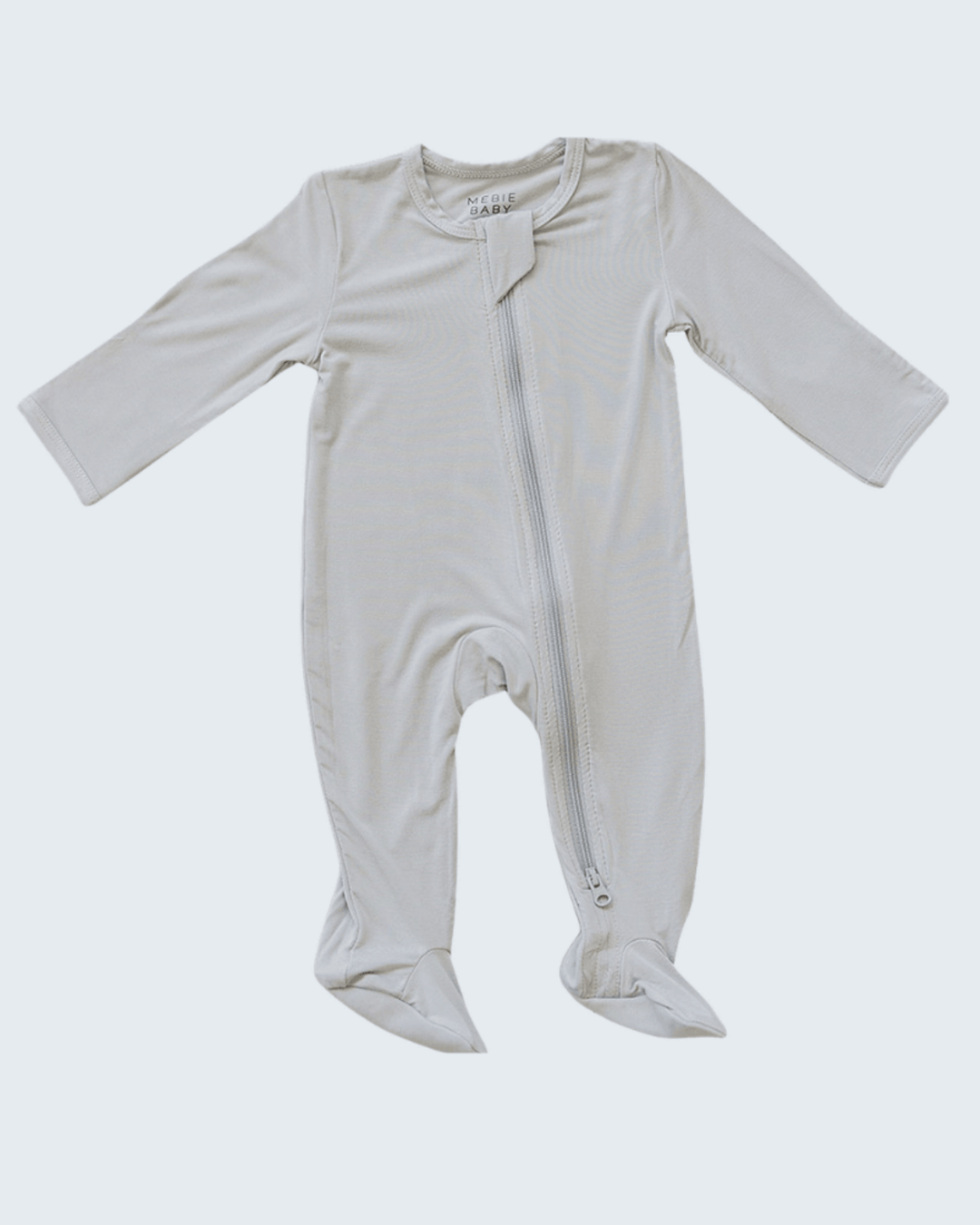 Grey footed zipper romper