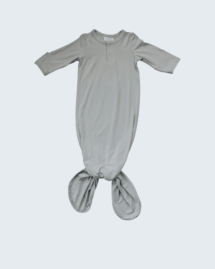 Gray baby knot gown on a white background