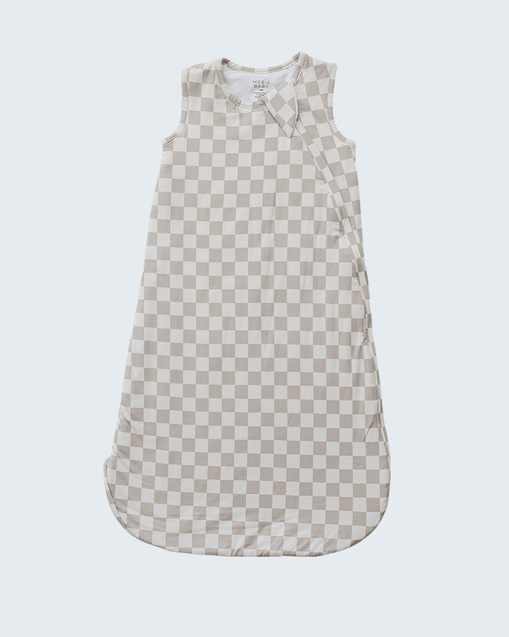 Taupe Checkered Bamboo Sleep Sack