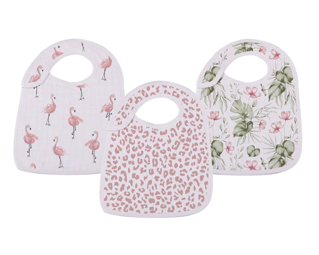Tropical Paradise Bamboo Snap Bibs 3 Pack