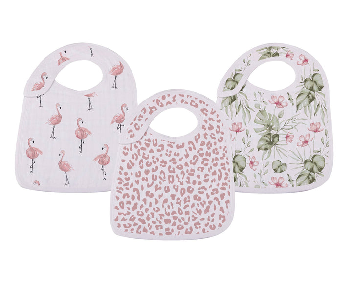 Tropical Paradise Bamboo Snap Bibs 3 Pack