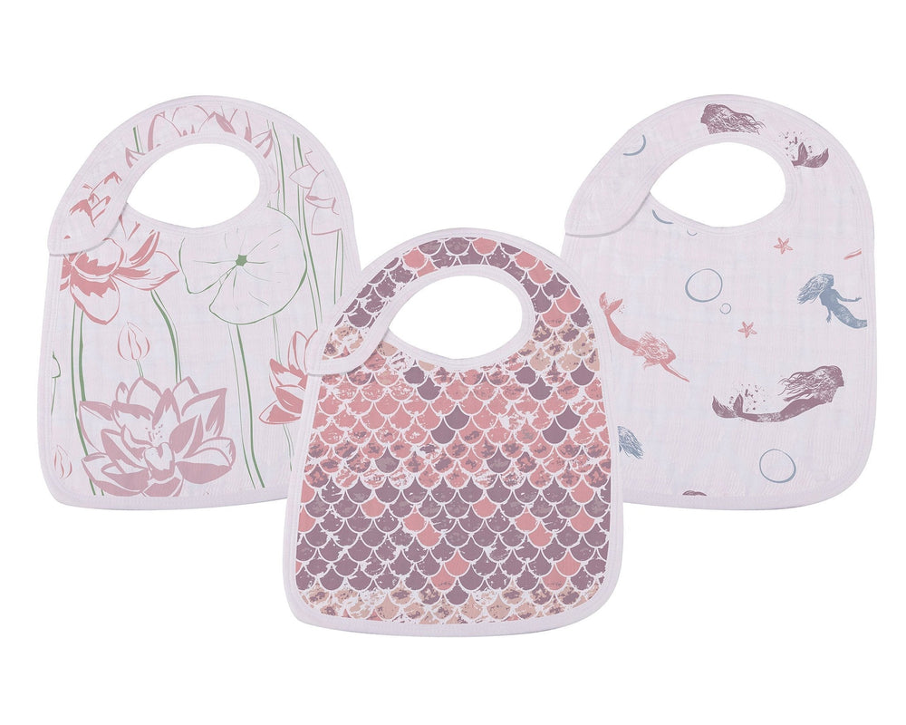 Under The Sea Bamboo Muslin Snap Bibs 3 Pack