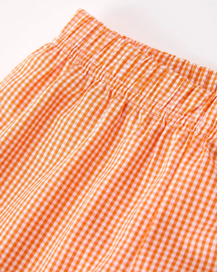 Plaid orange boys shorts