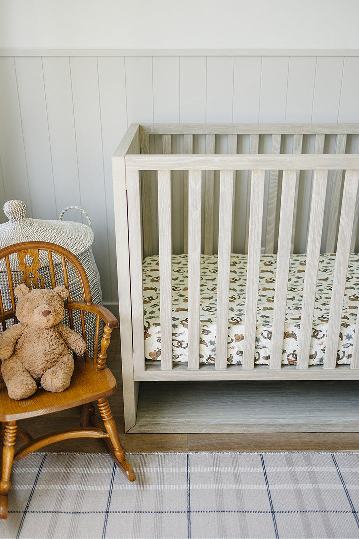 Outlaw Cowboy Muslin Crib Sheet