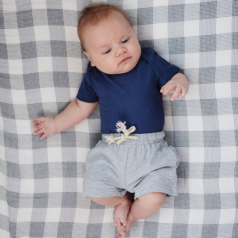 Grey Pocket Cotton Shorts