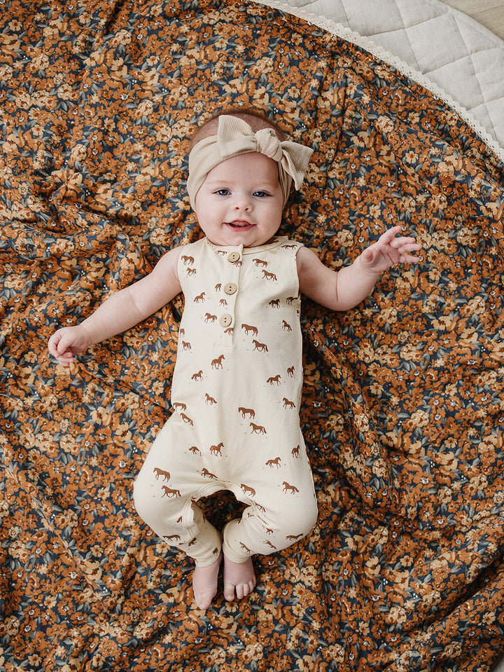 Horse Print Tank Romper
