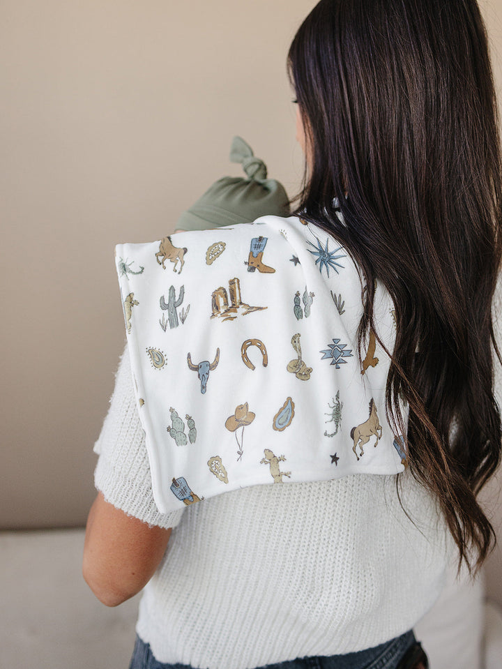 Desert West Luxe Fleece Burp Cloth