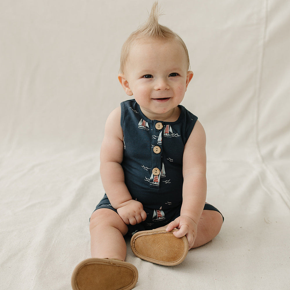 Sailboat Short Romper