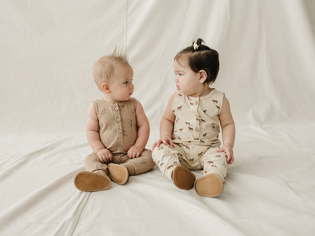Horse Print Tank Romper