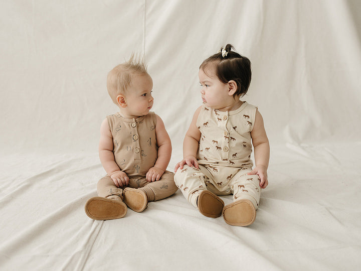 Horse Print Tank Romper