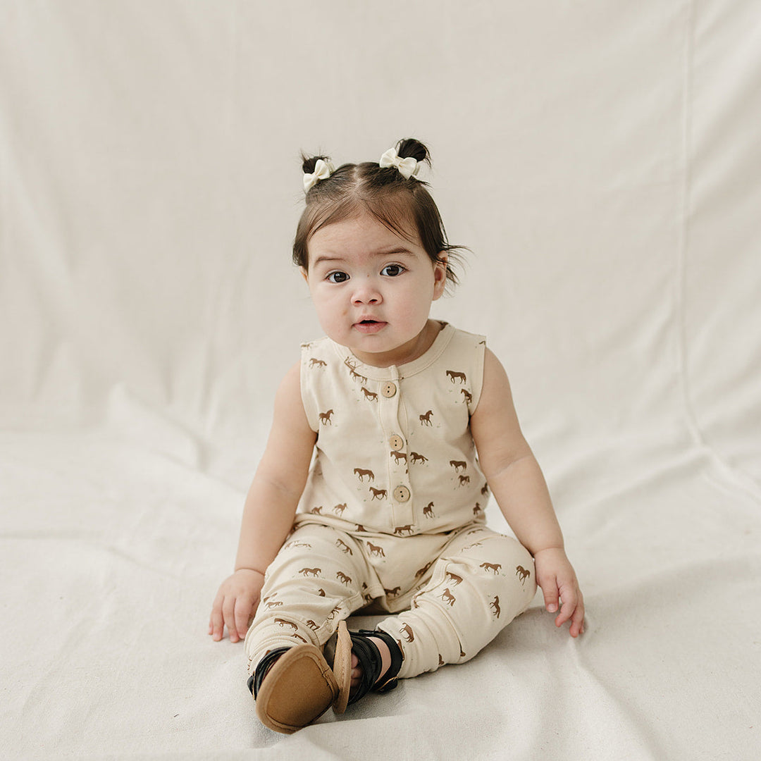 Horse Print Tank Romper