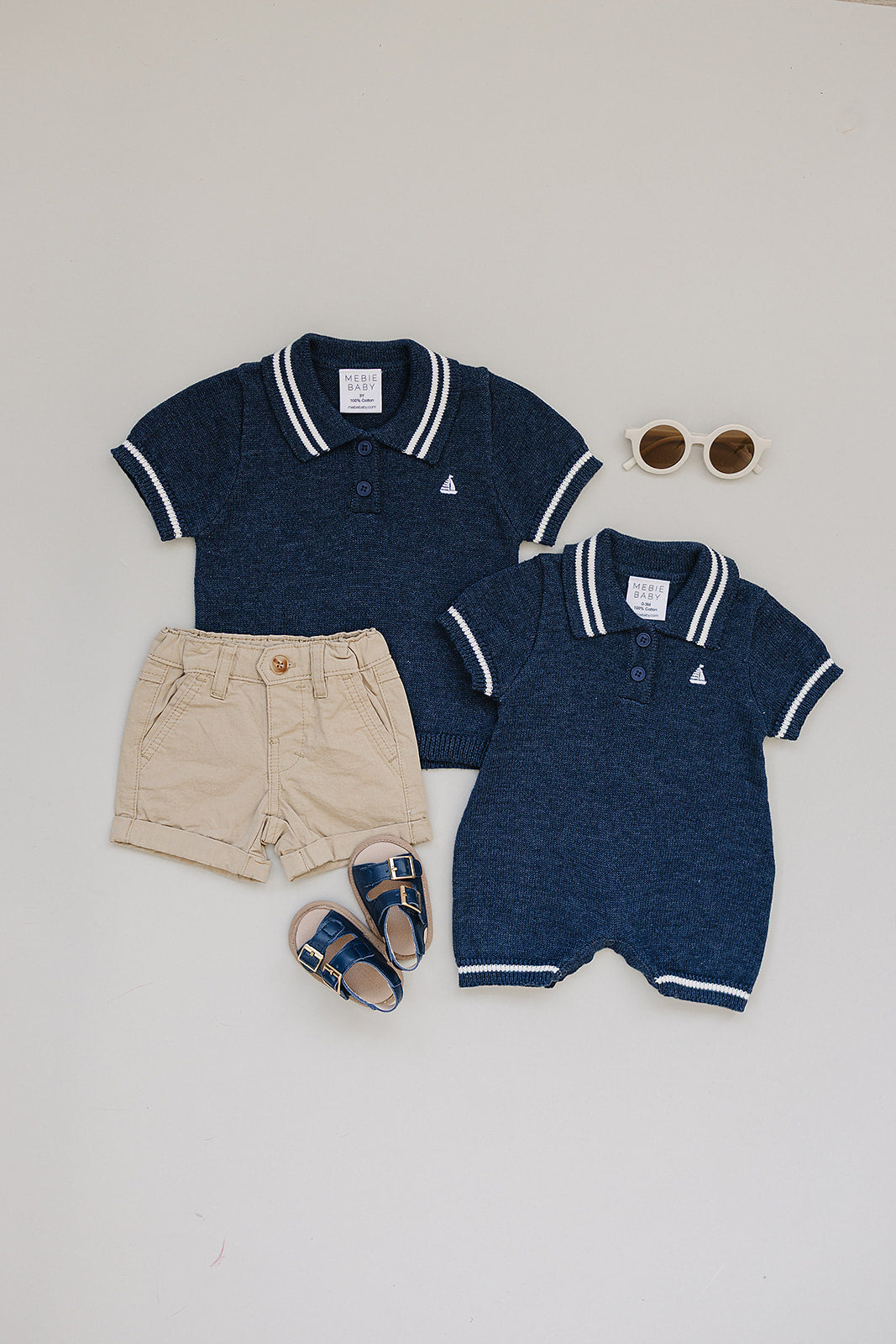 Collared Sailboat Knit Polo Shirt