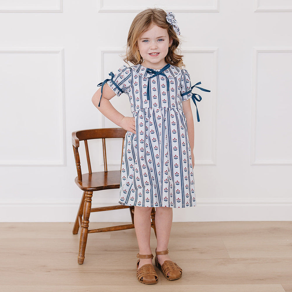 Block Print Floral Dress