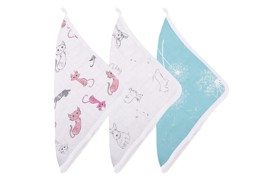 Dandelions Bamboo Washcloth Set 3 Pack