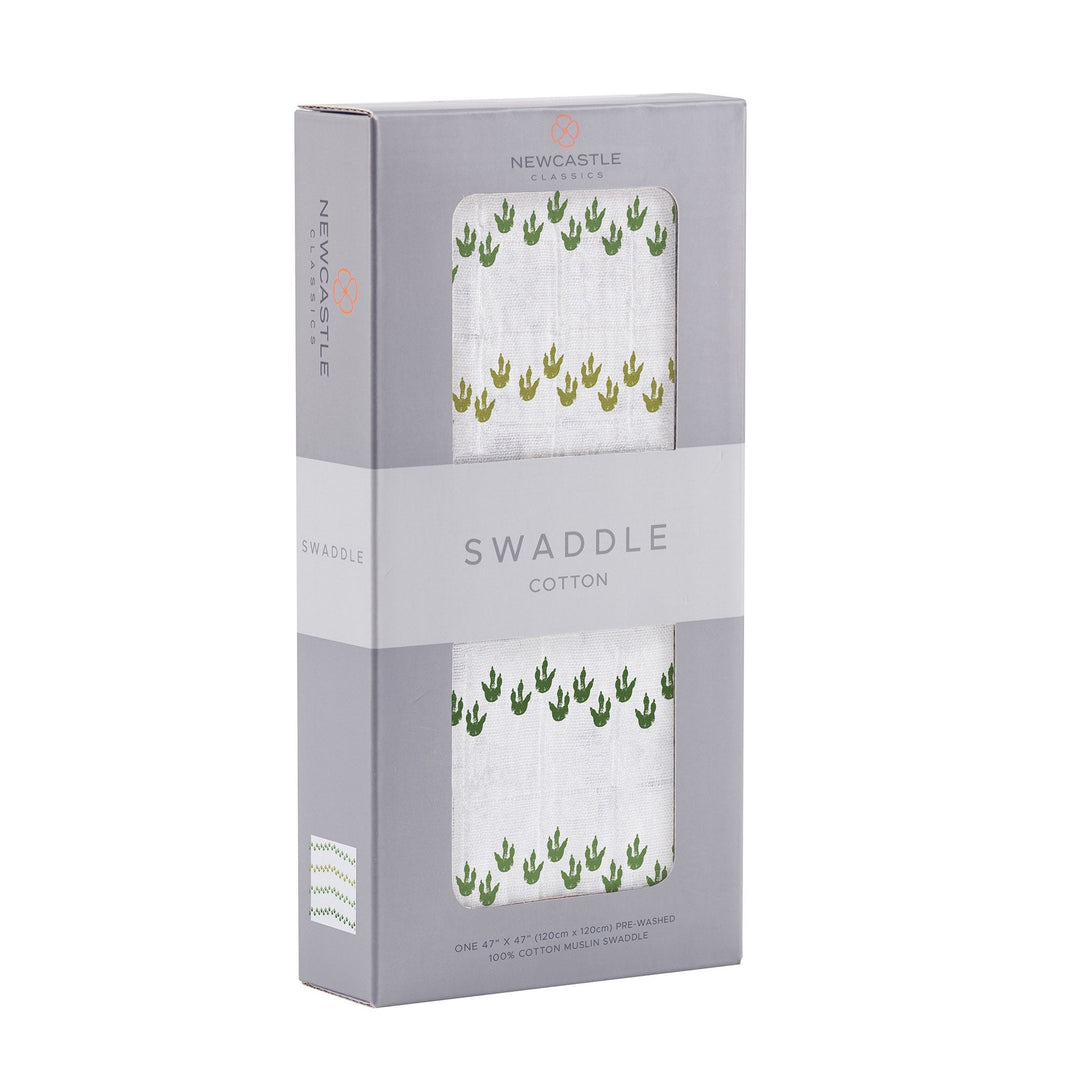 Dino Feet Muslin Swaddle