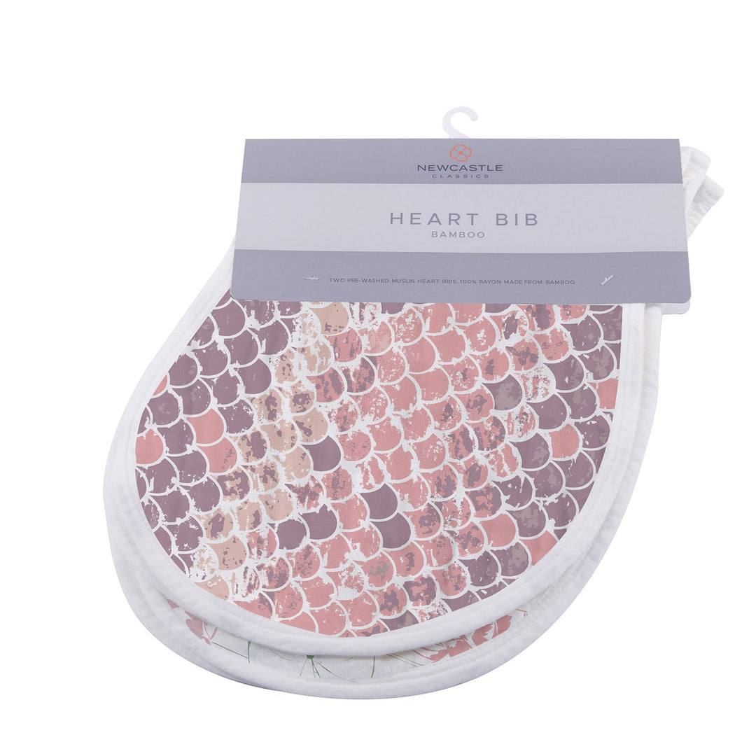 Under The Sea Bamboo Heart Bib 2 Pack