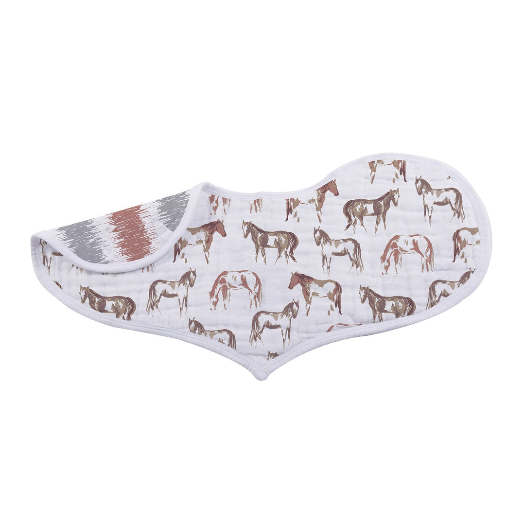 Desert Rose &amp; Wild Horse Cotton Heart Bibs 2 Pack