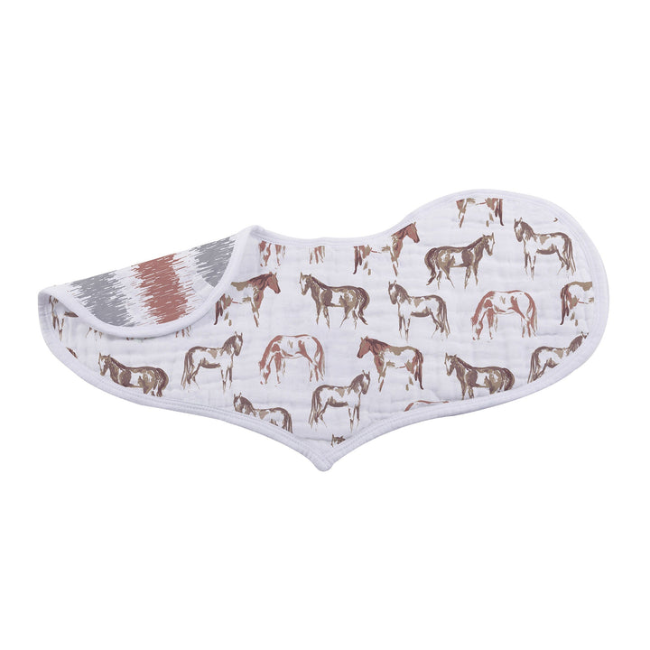 Desert Rose &amp; Wild Horse Cotton Heart Bibs 2 Pack