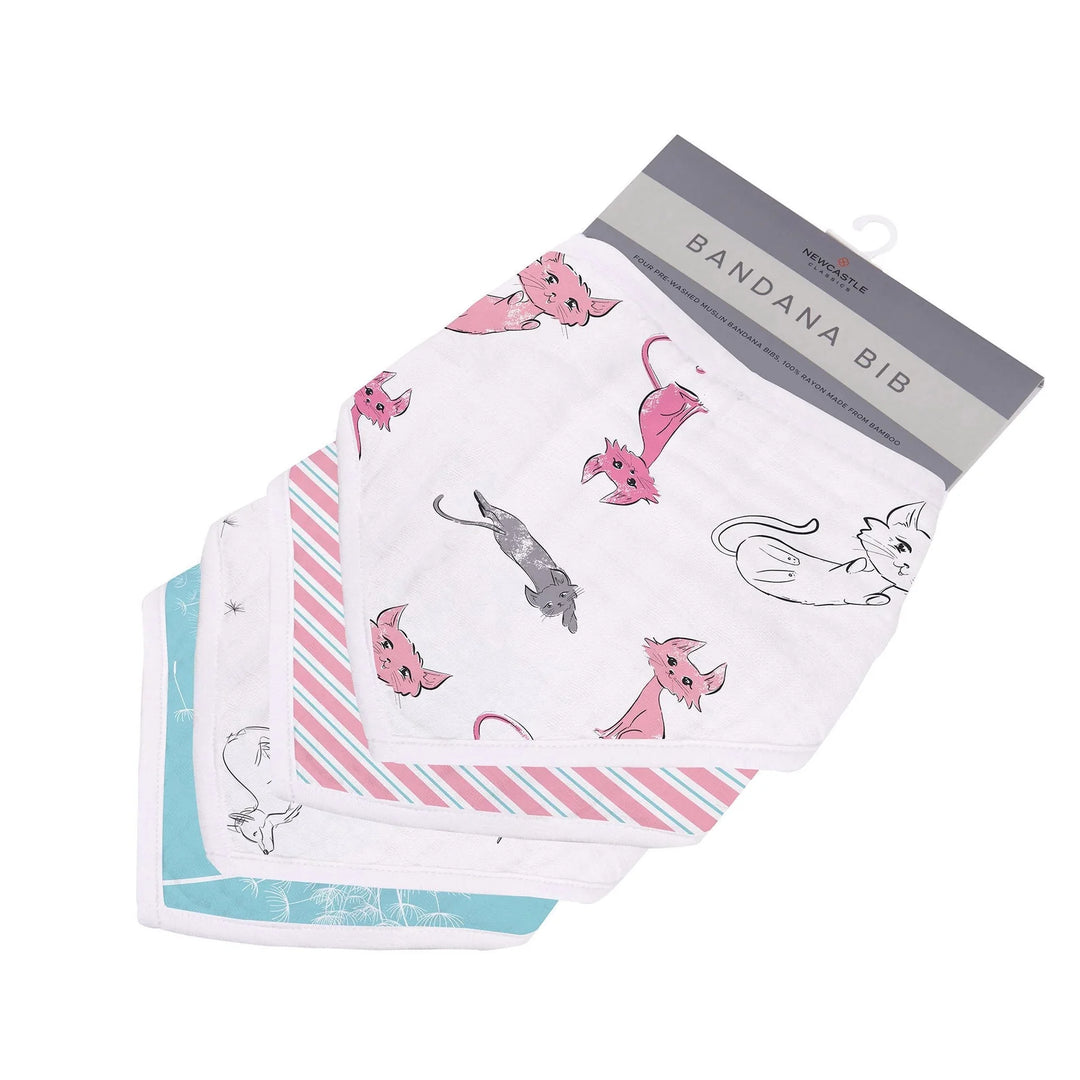 Dandelions Bamboo Bandana Bib 4 Pack