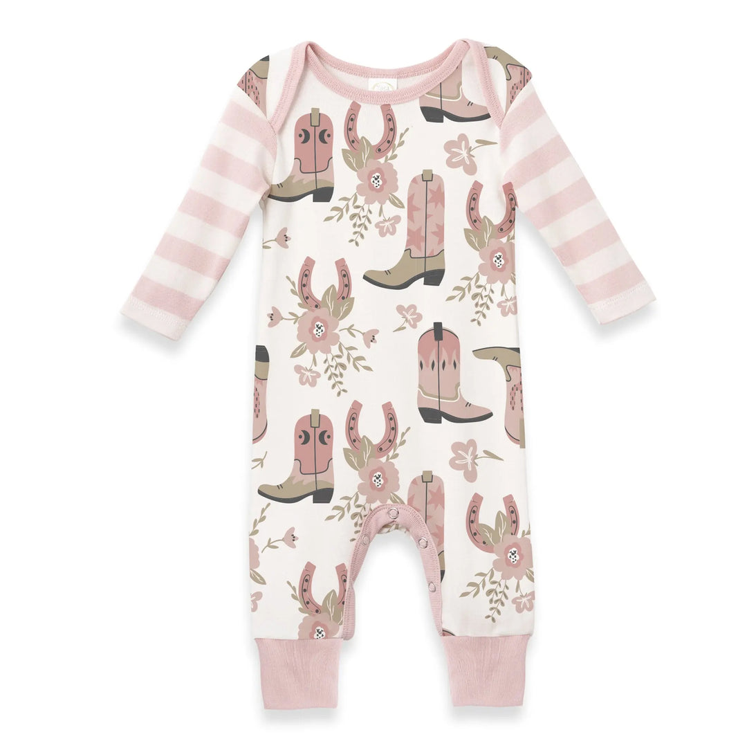 Pink Cowgirl Western Romper